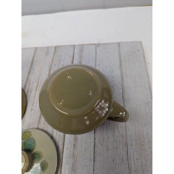 Vintage Set of Franciscan Earthenware Pebble Beach Sugar Dish and Creamer - Picture 10 of 10